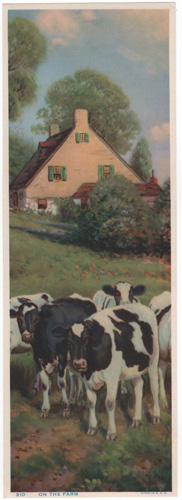 Vintage Calendar Art cows, cattle, livestock, farm life, etc.